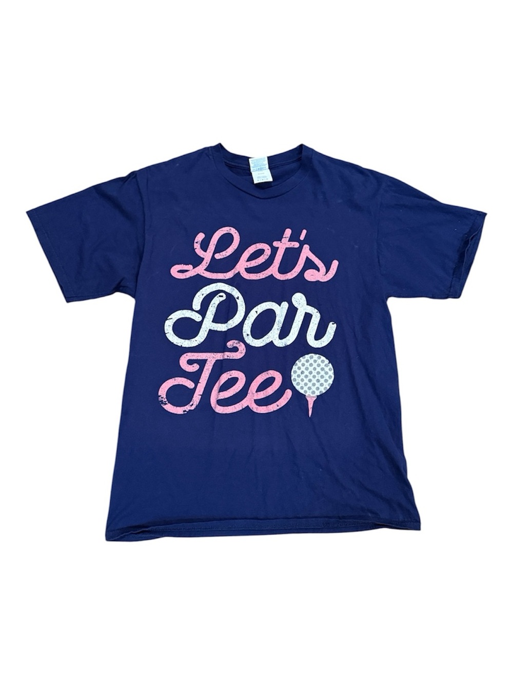 Navy Blue 'Let's Par-Tee' Graphic Tee in size M